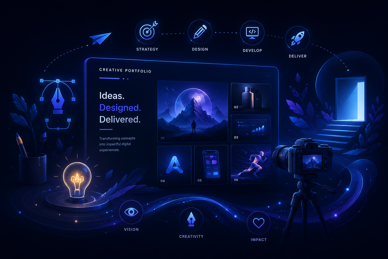 OrbitAvanya Tech creative portfolio — ideas designed and delivered