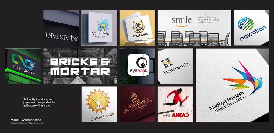 Brand identity logo collage